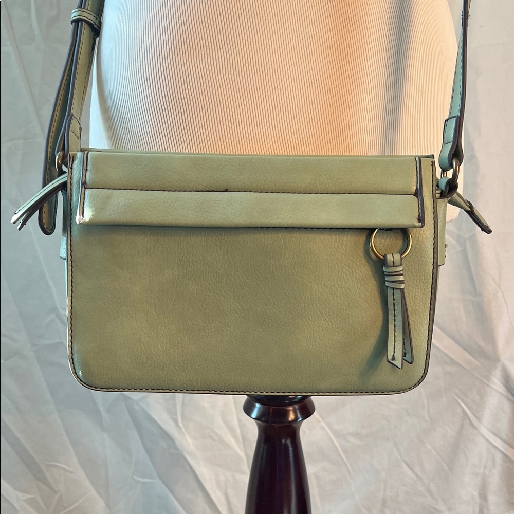 a.n.a Green Leather Crossbody Bag